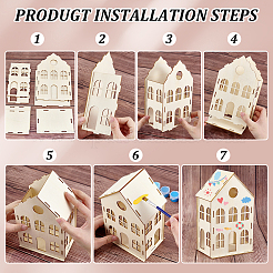 12 bolsa de 6 estilos de caja nido para pájaros DIY&nbsp;AJEW-PH0006-62