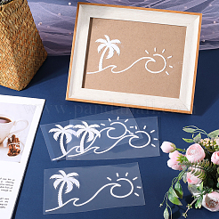 PVC-Cartoon-selbstklebende Autoaufkleber mit Strandthema&nbsp;FIND-WH0152-165B