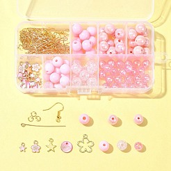 DIY-Set zum Herstellen runder Ohrhänger aus Acryl und Legierung&nbsp;DIY-FS0006-30