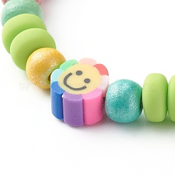 Naturholz runde Perlen Stretch Armbänder für Kinder&nbsp;BJEW-JB06640