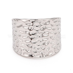 Anillo de puño abierto de acero inoxidable 304 con revestimiento iónico (IP)&nbsp;RJEW-C025-27