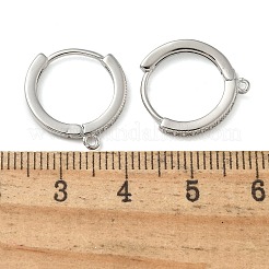 Risultati degli orecchini a cerchio con micro pavé di zirconi cubici in ottone placcato a cremagliera&nbsp;KK-K392-33P