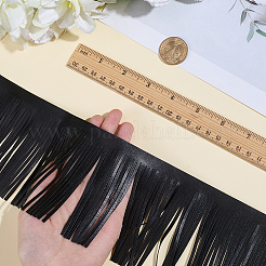 2 m de bordure à franges en cuir synthétique et daim&nbsp;DIY-CL0002-36A