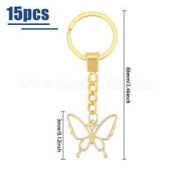 15 llavero de aleación con forma de mariposa&nbsp;KEYC-CA00013