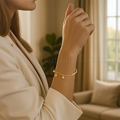 2 bracelet à maillons en acier inoxydable de 2 couleurs&nbsp;BJEW-GO0002-02