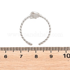 Bagues ouvertes en acier inoxydable 304 pour femmes&nbsp;RJEW-A102-01P