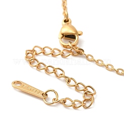 Collane con ciondolo in acciaio inossidabile 304 con catene a cavo&nbsp;NJEW-P283-02G