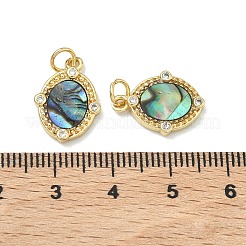 Pendentifs avec zircon cubiques à micro-pavés en laiton&nbsp;KK-F926-06G