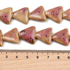 Fili di perline triangolari in porcellana smaltata&nbsp;PORC-B002-01-01