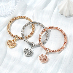 3 bracelet à breloques en alliage de zinc de 3 couleurs&nbsp;BJEW-SC0001-57