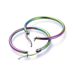 Orecchini a cerchio in acciaio inossidabile 304&nbsp;X-EJEW-G260-02A-M