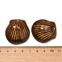 Porzellananhänger in Muschelform&nbsp;PORC-O003-01B-09