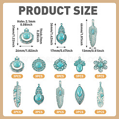 30 pz 10 stili pendenti in lega di stile tibetano&nbsp;FIND-TA0010-14