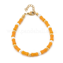 Bracelets de perles en acier inoxydable 304 pour femmes&nbsp;BJEW-M056-08G-02