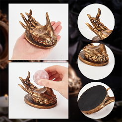 Piedistallo espositore con sfera di cristallo in resina&nbsp;AJEW-WH0312-46B