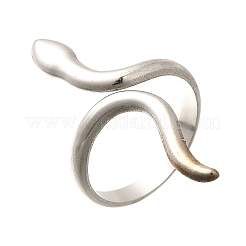 Bagues ouvertes en acier inoxydable 304 avec motif serpent pour femmes&nbsp;RJEW-M046-02P
