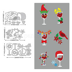 Weihnachtsthema Kohlenstoffstahl Stanzformen Schablonen&nbsp;DIY-WH0309-1182