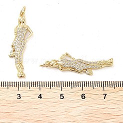 Anhänger aus Messing mit Gestellbeschichtung aus klarem Kubisch Zirkonia&nbsp;KK-M280-03G