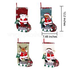 4 stücke tuch weihnachtsstrümpfe sets&nbsp;JX066A