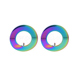 Accesorios para pendientes de acero inoxidable 304 de color arcoíris&nbsp;STAS-N098-018