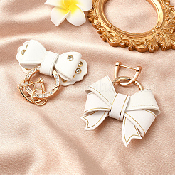 2 stücke 2 arten pu leder bowknot anhänger dekoration&nbsp;HJEW-SP0001-23B