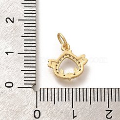 Gestell Messing micro ebnen Zirkonia Anhänger&nbsp;KK-H508-28G-11