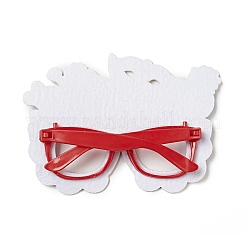 Feutre brésil carnaval lunettes cadre décoration&nbsp;LS-AJEW-G044-01C