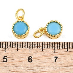 Charms in ottone zirconi a pavé di ottone&nbsp;CU-CBA3D67-02G