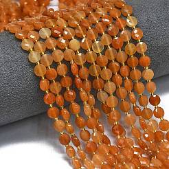 Chapelets de perles en aventurine rouge naturelle&nbsp;G-K389-B48-01