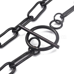 Bracelets à chaîne trombone en acier inoxydable 304&nbsp;BJEW-O186-01EB