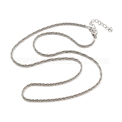 Collares de cadenas de plata esterlina y latón para mujer&nbsp;NJEW-D302-25P