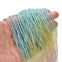 Brins de perles de verre peints transparents&nbsp;DGLA-A034-T2mm-A15