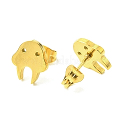 Boucles d'oreilles à tige en acier inoxydable 304 sur le thème des petits animaux mignons&nbsp;LS-EJEW-B041-03A-G