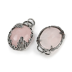 Pendentifs de quartz rose naturel&nbsp;G-Z101-02AS-10