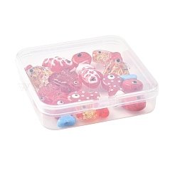 14 Stück bemalte Glasperlen in 7 Stilen&nbsp;LAMP-FS0001-64