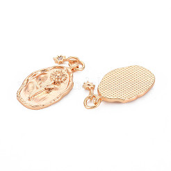 Messing-weiße Opal-Strass-Anhänger&nbsp;X-KK-S364-217