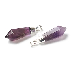 Pendentifs pointus améthyste naturelle&nbsp;G-P445-E08