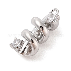 Pendentifs en laiton zircon cubique transparent&nbsp;KK-S388-21P