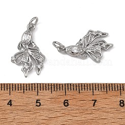 Shegrace Messing-Anhänger mit Pavé-Fassung aus klaren Zirkonia&nbsp;XGRQ4D542-660P