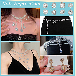 40 pièces 8 styles pendentifs en alliage strass&nbsp;ALRI-NB0001-19P