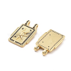 Porte micro ouvrent pendentifs zircone cubique en laiton de placage&nbsp;KK-G512-27G