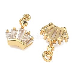Ciondoli in ottone zirconi chiari micro pavé&nbsp;KK-A291-31G