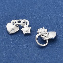 925 Herz- und Sternanhänger aus Sterlingsilber&nbsp;STER-P071-06S