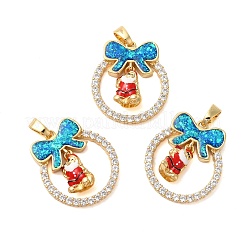 Pendentifs en laiton avec micro pavé de zircone cubique&nbsp;KK-K385-120G