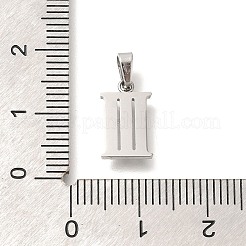 Colgantes de circonita cúbica micropavé de acero inoxidable 304&nbsp;STAS-H228-02P-03