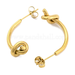 Orecchini a bottone in acciaio inossidabile 304 placcati ioni (ip)&nbsp;EJEW-H013-20G