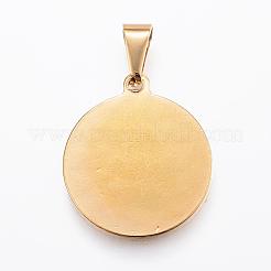 Colgantes de acero inoxidable 304 chapados en oro real de 18k&nbsp;STAS-H372-01C