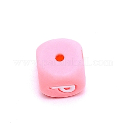 Perline dell'alfabeto in silicone per la realizzazione di braccialetti o collane&nbsp;SIL-TAC001-01B-P