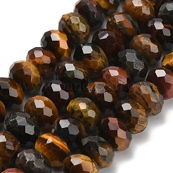 Tre fili di perline di occhio di tigre naturale di colore&nbsp;G-C259-A01-6x10mm-03