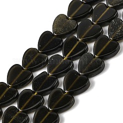 Natürliche goldenen Glanz Obsidian Perlen Stränge&nbsp;G-M403-A46-03